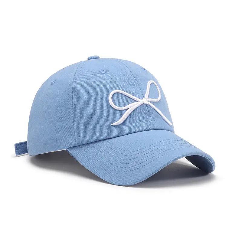 Gorra de béisbol de algodón con lazo bordado