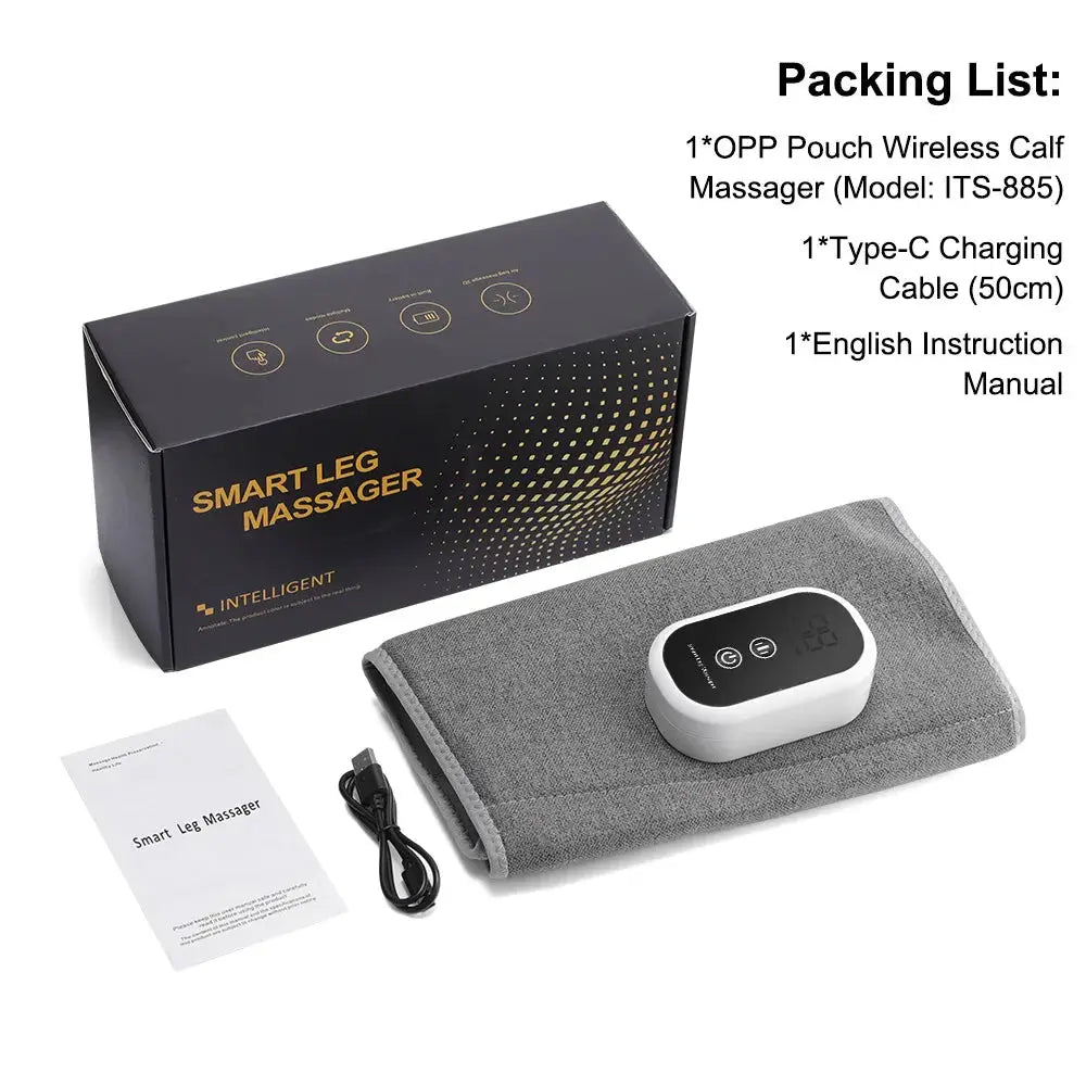 Electric Heating Leg Massager Wireless Rechargeable Air Compression Leg Calf Massage For Relief Relax Leg Muscles Health Care