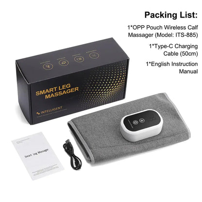 Electric Heating Leg Massager Wireless Rechargeable Air Compression Leg Calf Massage For Relief Relax Leg Muscles Health Care