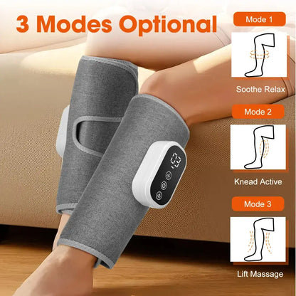Electric Heating Leg Massager Wireless Rechargeable Air Compression Leg Calf Massage For Relief Relax Leg Muscles Health Care