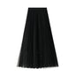 Orly Black Satin Maxi 36" Skirt