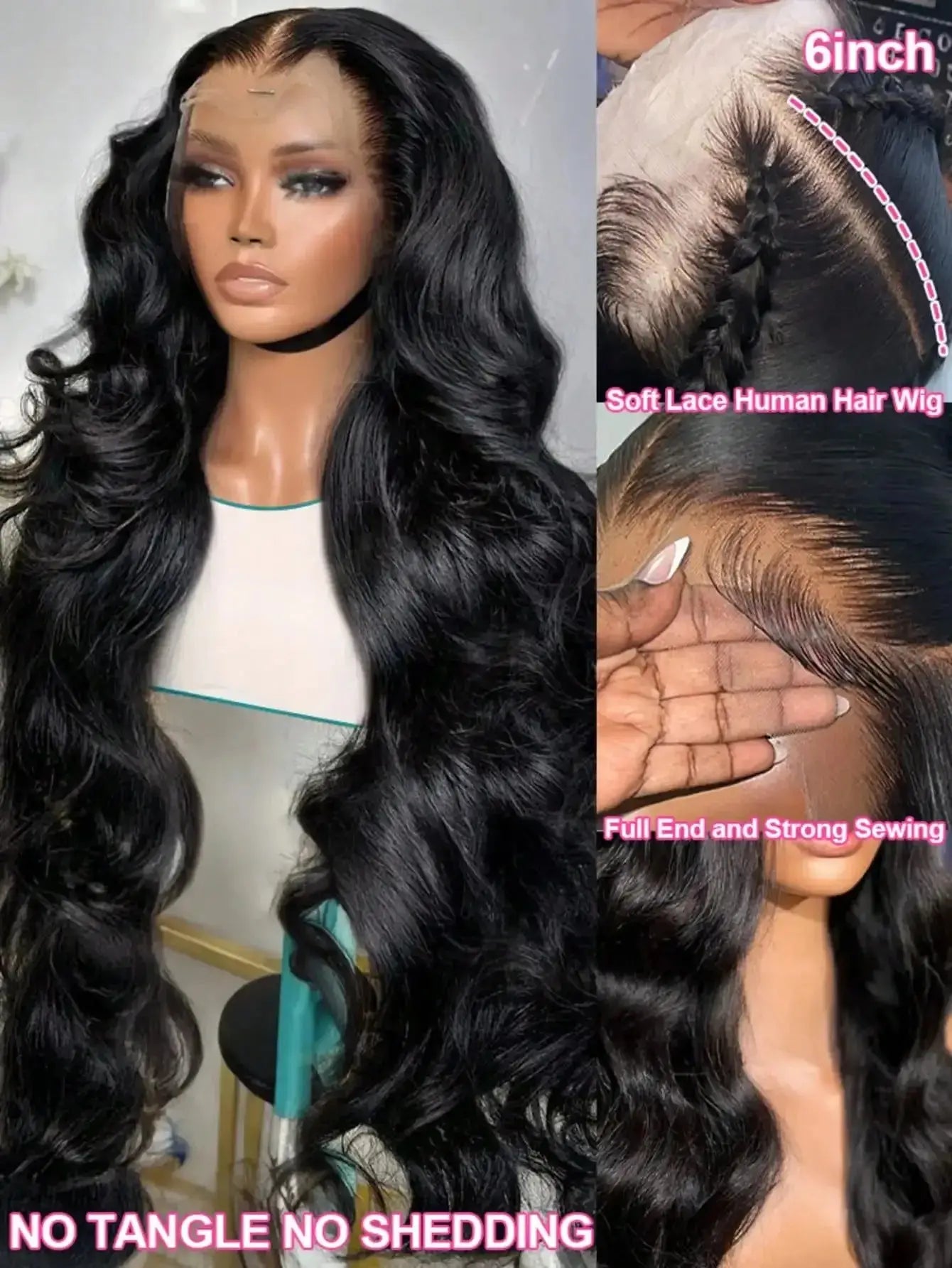 100% Human Hair Brazilian 30 40 Inch Body Wave 13x4 HD Transparent Lace Front Wig black 13x6 Lace Frontal Wigs Pre Plucked