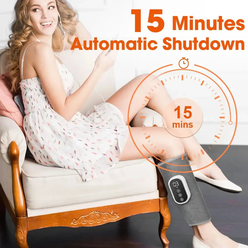 Electric Heating Leg Massager Wireless Rechargeable Air Compression Leg Calf Massage For Relief Relax Leg Muscles Health Care