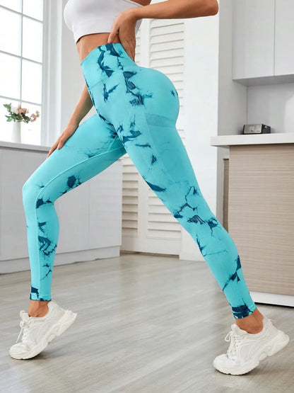 Bedruckte Active-Leggings mit hoher Taille