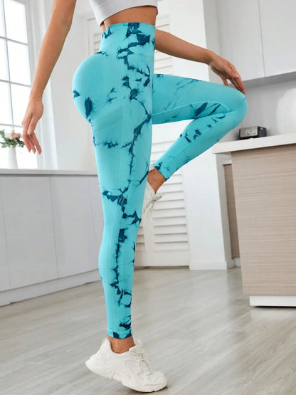 Bedruckte Active-Leggings mit hoher Taille